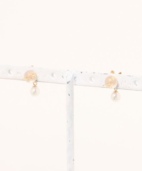 TAKE-UP（テイクアップ） ピアス K18・K10 タンスイパール スイング