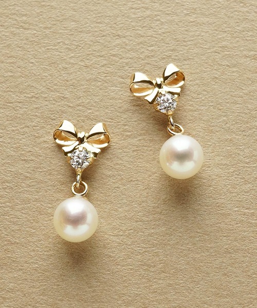 TAKE-UP（テイクアップ） ピアス K18・K10 タンスイパール スイング