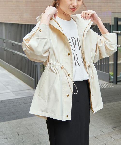 Spick and Span]CO/PE ルーズフーディーブルゾン◇[品番：BYCW0003901 