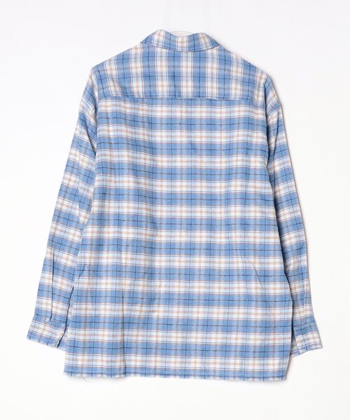 「Ressaca」 長袖ネルシャツ L ブルー メンズ_画像2