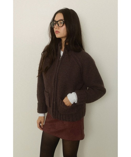 ALEXIA STAM（アリシアスタン） ニット セーター Zip Up Knit Cardigan