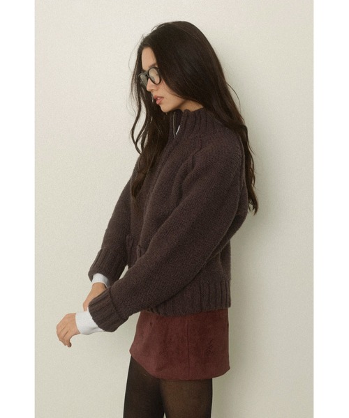 ALEXIA STAM（アリシアスタン） ニット セーター Zip Up Knit Cardigan