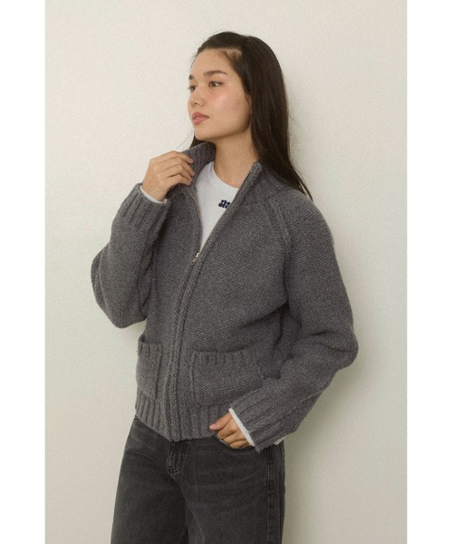 alexia stam アリシアスタン コンチョ ニット カウチン 新作 今季 ALEXIA STAM（アリシアスタン） ニット セーター Zip Up Knit Cardigan