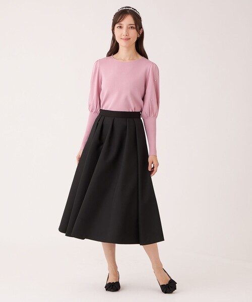 TO BE CHIC（トゥー ビー シック） スカート ランダムタック ツイル