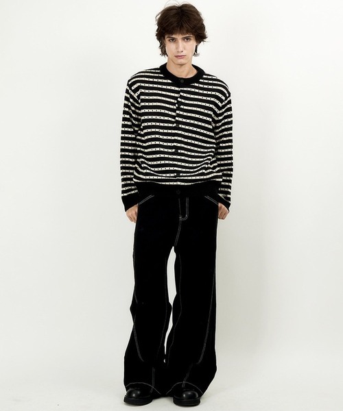 ワイドパンツ ジーンズ DWSE／ステッチデニムパンツ メンズ : ZOZOTOWN 