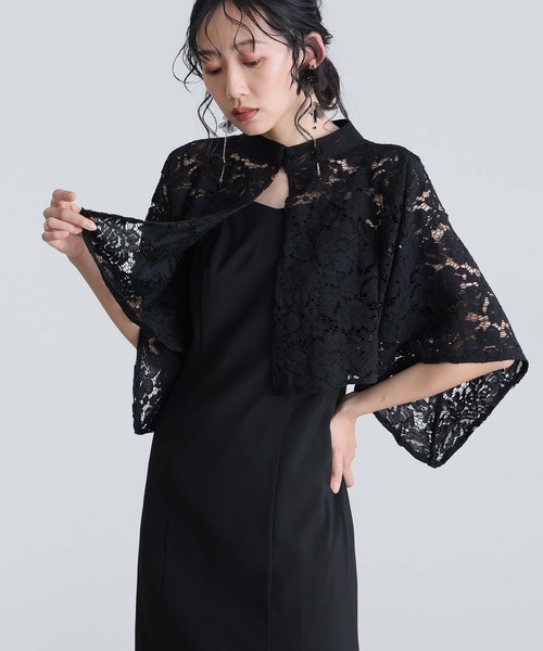 atlo（アトロ） 「PourVous」コンビワンピース 4L ブラック レディース