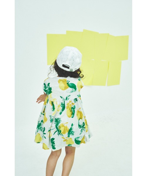 「maarook」 「KIDS」半袖ワンピース 150cm イエロー キッズ_画像4
