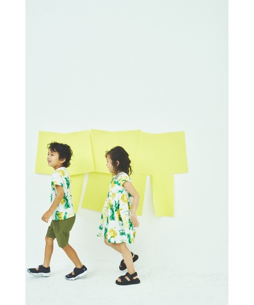 「maarook」 「KIDS」半袖ワンピース 150cm イエロー キッズ_画像7