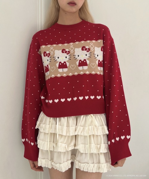 sanrio（サンリオ） ニット セーター 「HELLO KITTY」NORDIC KNIT