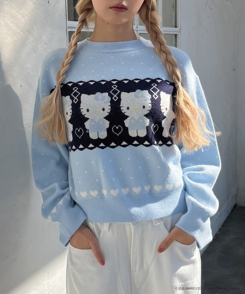 sanrio（サンリオ） ニット セーター 「HELLO KITTY」NORDIC KNIT