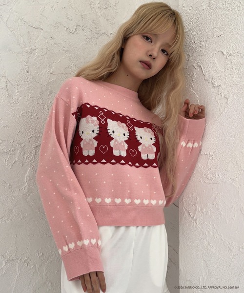sanrio（サンリオ） ニット セーター 「HELLO KITTY」NORDIC KNIT