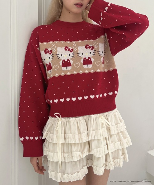 sanrio（サンリオ） ニット セーター 「HELLO KITTY」NORDIC KNIT