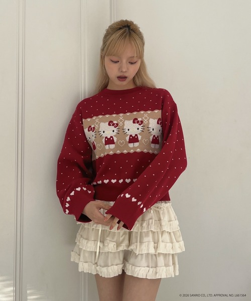 sanrio（サンリオ） ニット セーター 「HELLO KITTY」NORDIC KNIT
