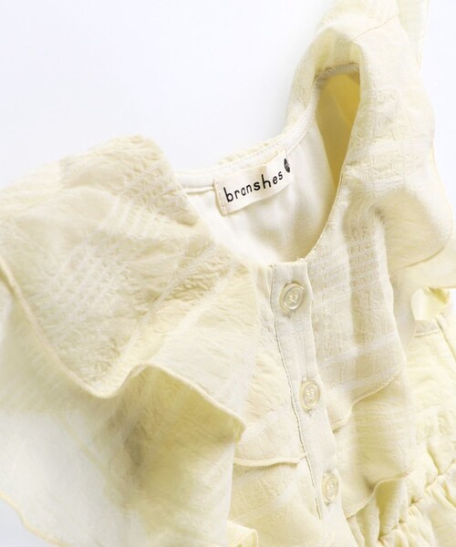 「branshes」 「KIDS」半袖ワンピース 120 イエロー キッズ_画像2