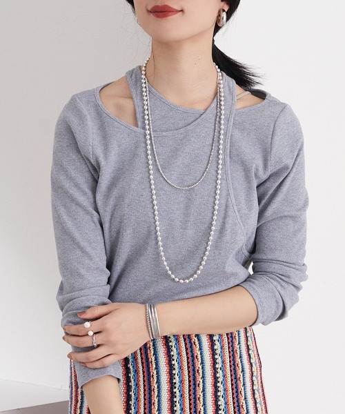 「SHENERY」 長袖カットソー FREE ブラック レディース_画像3