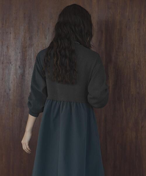 URBAN RESEARCH Sonny Label ワンピース モックネックドッキングニット