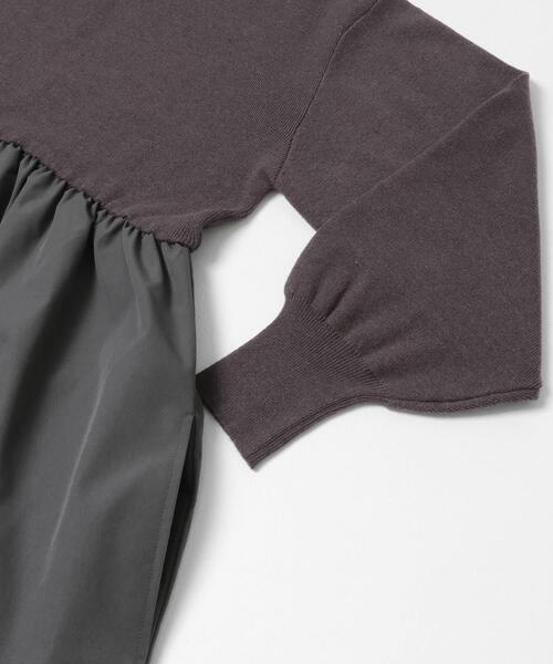 URBAN RESEARCH Sonny Label ワンピース モックネックドッキングニット