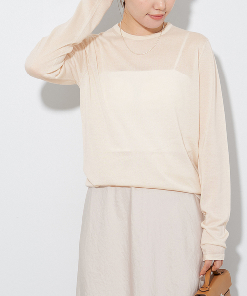 「Plage」 長袖ニット - ベージュ レディース_画像3