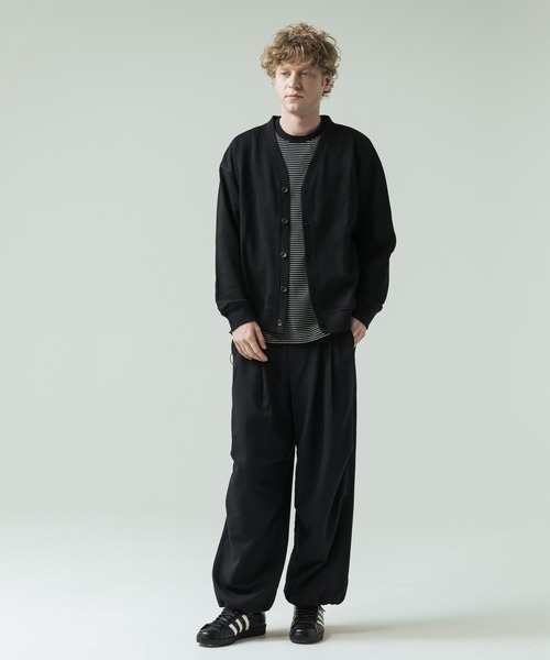 FREELITCH ブラック　カーディガン＋ワイドパンツ セット XL 春夏物 SLICK（スリック） カーディガン 「SLICK/スリック」Double Air Moss