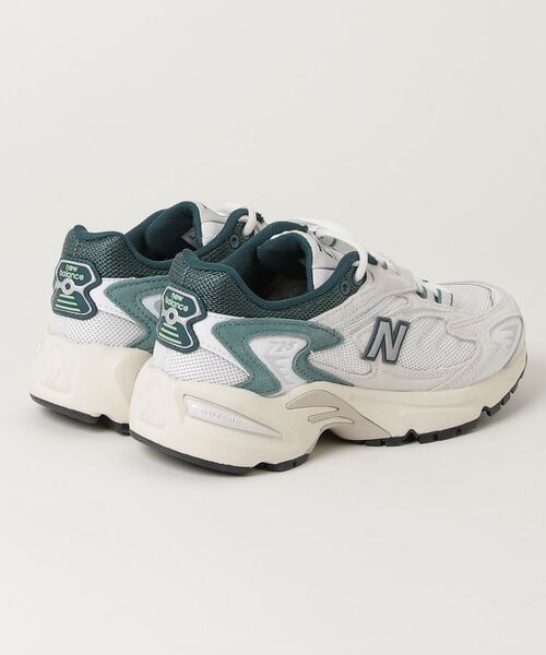 「New Balance」 ローカットスニーカー 22.0cm ホワイト×カーキブラウン レディース_画像4