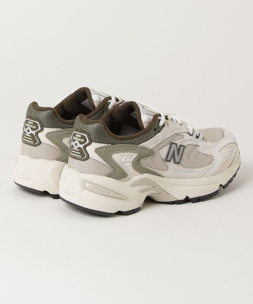 「New Balance」 ローカットスニーカー 22.0cm ホワイト×カーキブラウン レディース_画像5