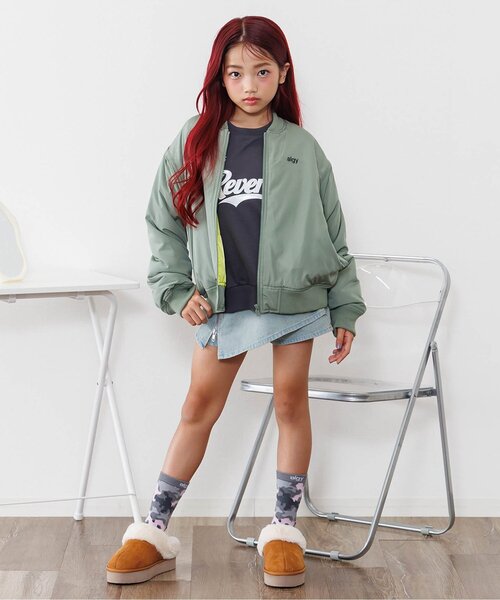 「algy」 「KIDS」ブルゾン X-SMALL グレー キッズ_画像6