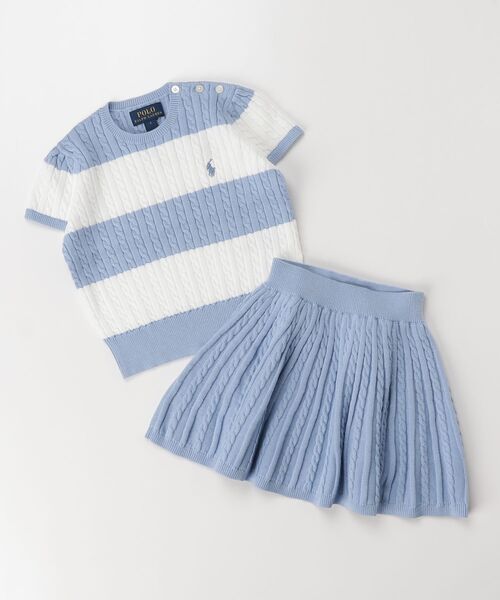 ミニ ケーブル コットン セーター ＆ スカート キッズ 子供服 女の子_3