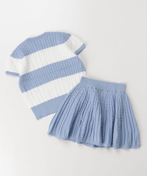 ミニ ケーブル コットン セーター ＆ スカート キッズ 子供服 女の子_4