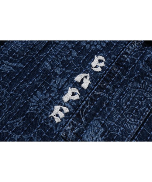 ジーンズ JAPANESE INDIGO ART CAMO JUNGLE DENIM RELAXED FIT CARGO SHORTS メンズの画像