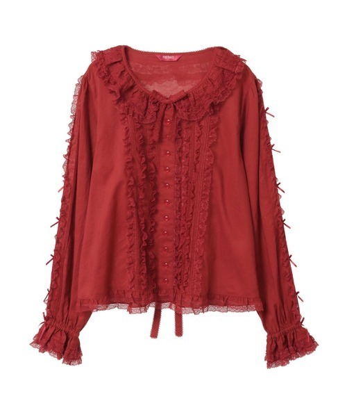 PINK HOUSE（ピンクハウス） ブラウス シャツ レース＆リボン使い