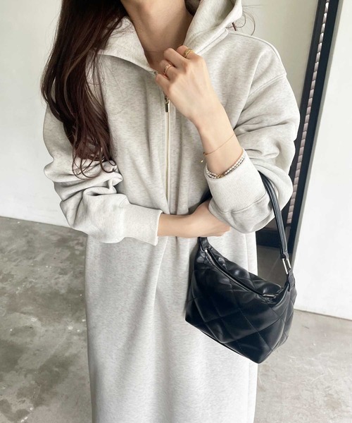 「GeeRA」 長袖ワンピース MEDIUM オートミール レディース_画像7