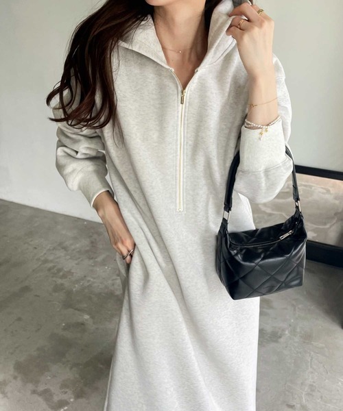 「GeeRA」 長袖ワンピース MEDIUM オートミール レディース_画像8