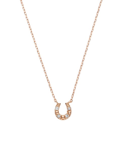 va vendome aoyama ネックレス K10PG 馬蹄ダイヤモンド ネックレス
