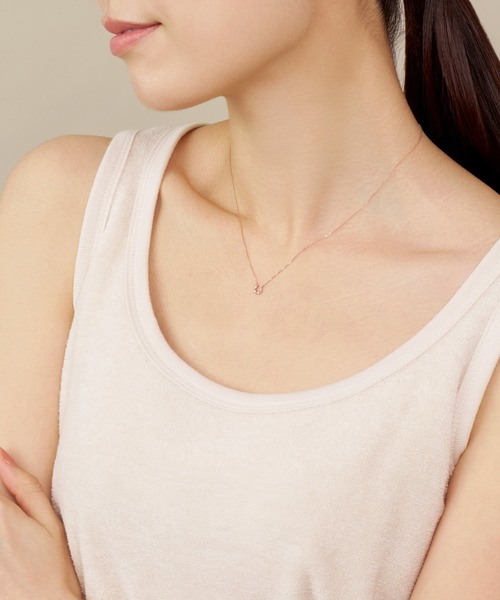 va vendome aoyama ネックレス K10PG 馬蹄ダイヤモンド ネックレス 