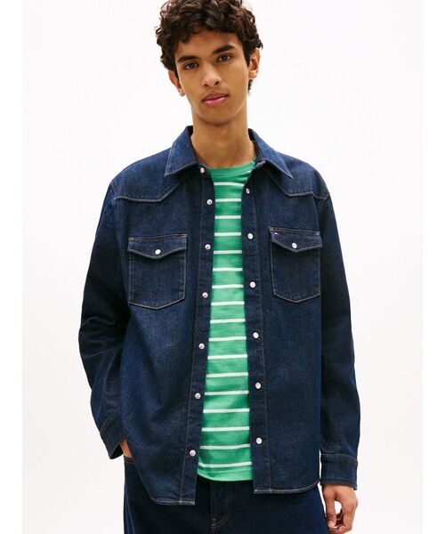 TOMMY JEANS（トミー・ジーンズ） シャツ レギュラーウエスタンデニム 
