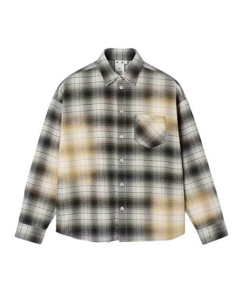X-girl（エックスガール） ブラウス シャツ 夏 BLEACHED PLAID L/S