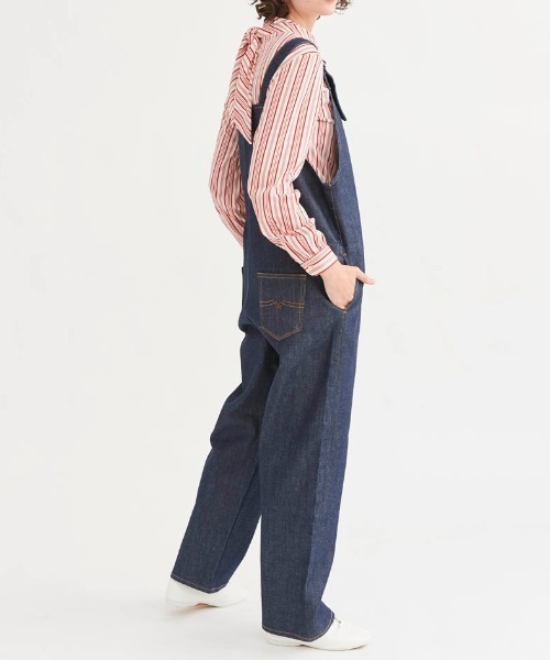 「CIMARRON」 オーバーオール M ネイビー レディース_画像2