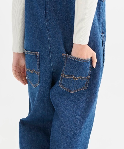 「CIMARRON」 オーバーオール M ネイビー レディース_画像6