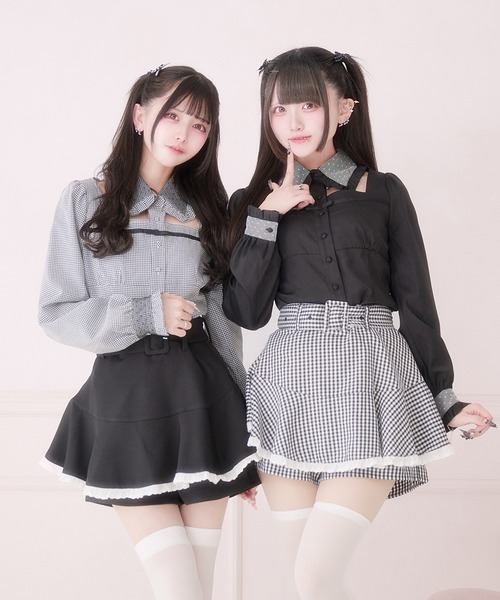 Pal elfy ブラウス シャツ 胸開きコルセットブラウス レディース