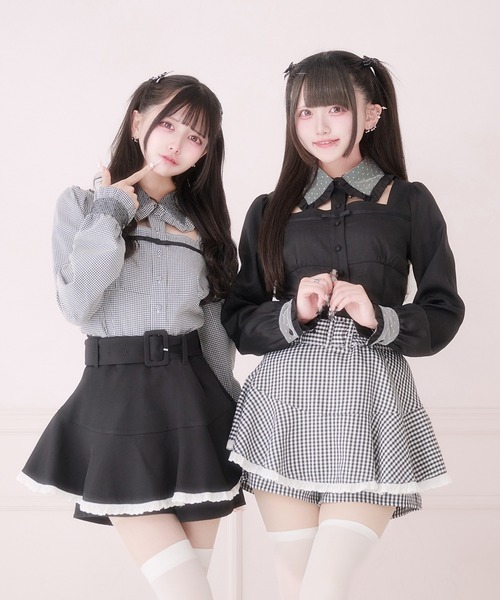 Pal elfy ブラウス シャツ 胸開きコルセットブラウス レディース