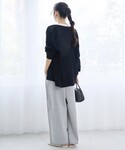 サロペット オーバーオール コットンレーヨンデ...の詳細画像3