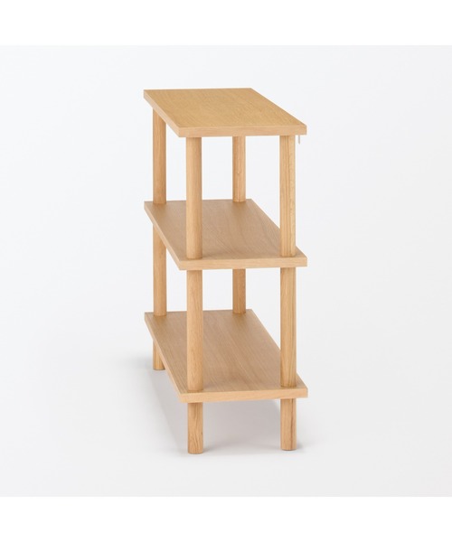 無印良品　木製 3段オープンシェルフ 無印良品（MUJI） 家具 手軽に組み立てられる木製シェルフ 棚3段