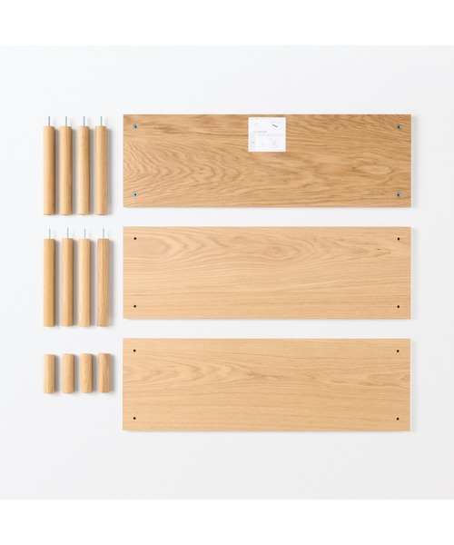 無印良品（MUJI） 家具 手軽に組み立てられる木製シェルフ 棚3段