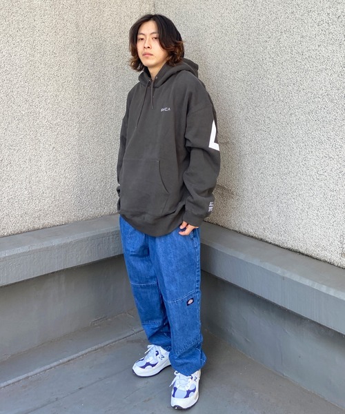 「RVCA」 プルオーバーパーカー M ブラック メンズ_画像7