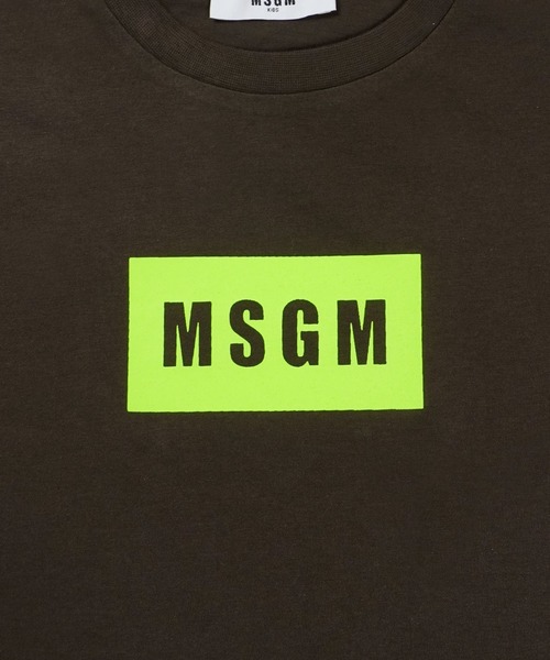 tシャツ MSGM KIDS MINI BOXロゴ Tシャツ キッズ 子供服 男の子 女の子の画像