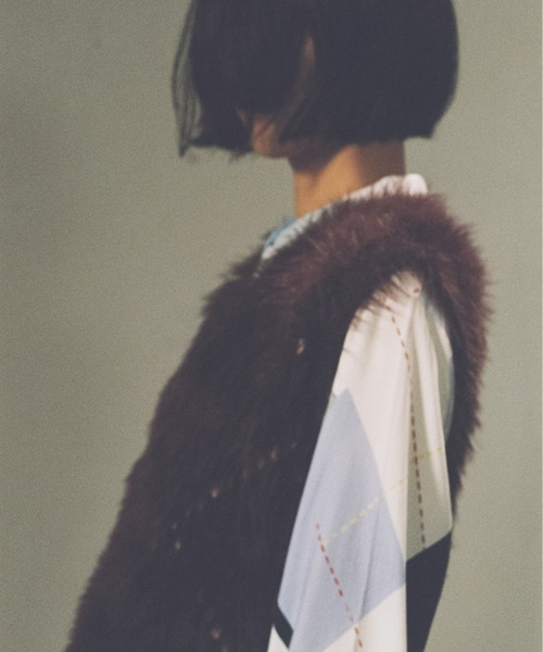 「PAMM」 ニットベスト フリー パープル レディース_画像9