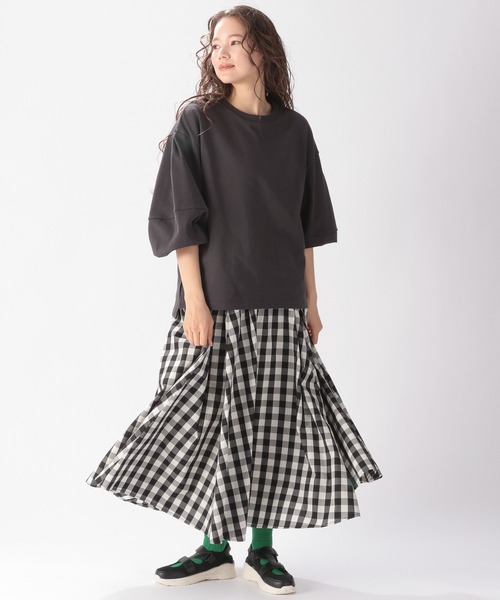 「niko and...」 フレアスカート LARGE ネイビー レディース_画像7