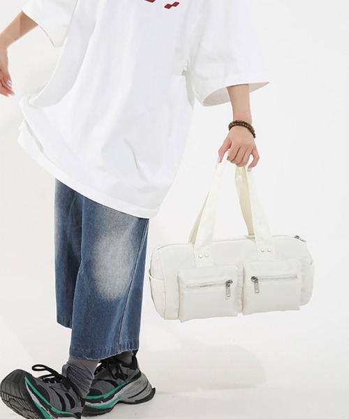WESTBOY（ウエストボーイ） ボストンバッグ ナイロンドラム型ポケット