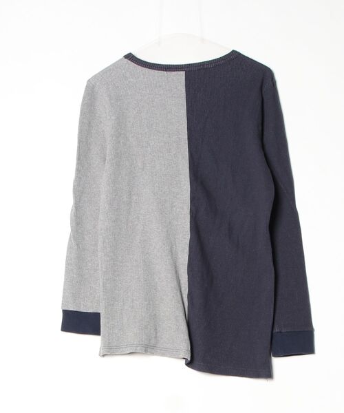 「NO ID.」 長袖Tシャツ ONE SIZE ネイビー メンズ_画像2