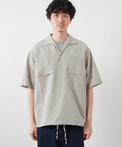 「JOURNAL STANDARD J.S HOMESTEAD」 半袖シャツ MEDIUM ベージュ メンズ_画像5